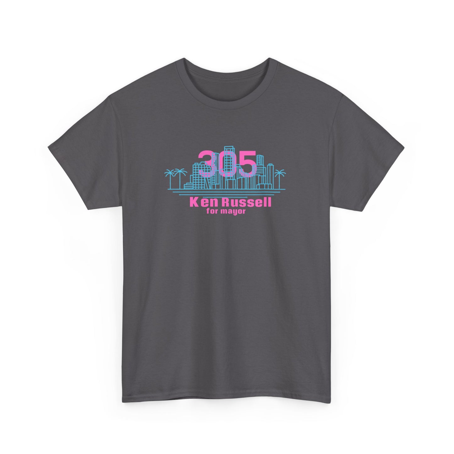 305 Miami skyline vice city tee Ken Russell for Mayor