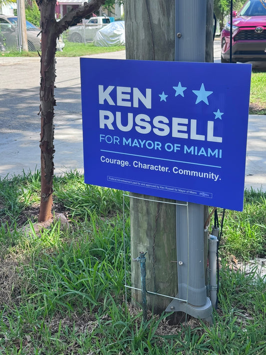 Ken Russell for Mayor Yard Sign