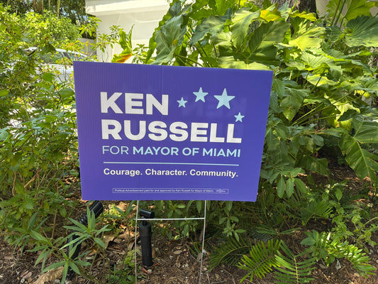 Ken Russell for Mayor Yard Sign